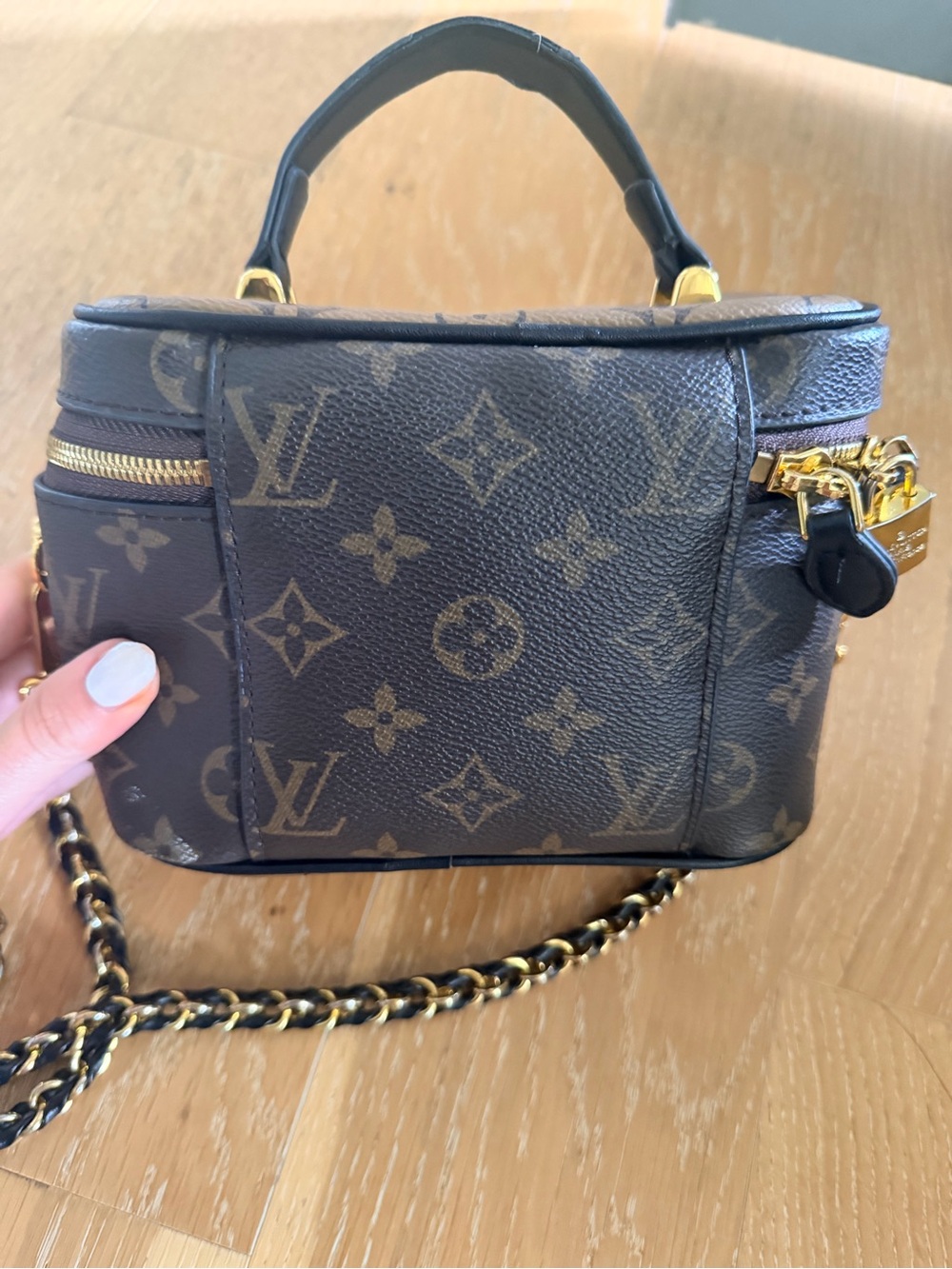 LV Monogram Small Vanity Crossbody Bag in Brown - Picture 5 of 10